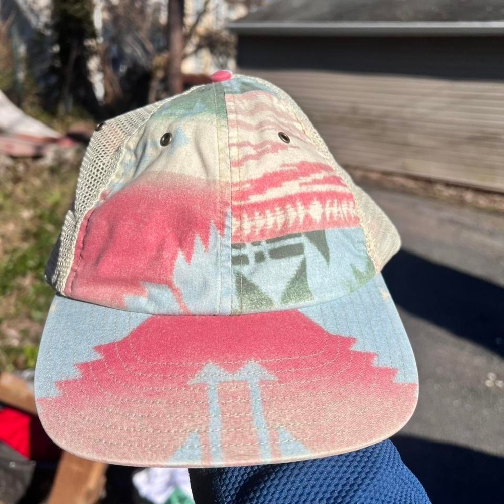 1990s Polo Ralph Lauren Aztec Graphic Logo Cap